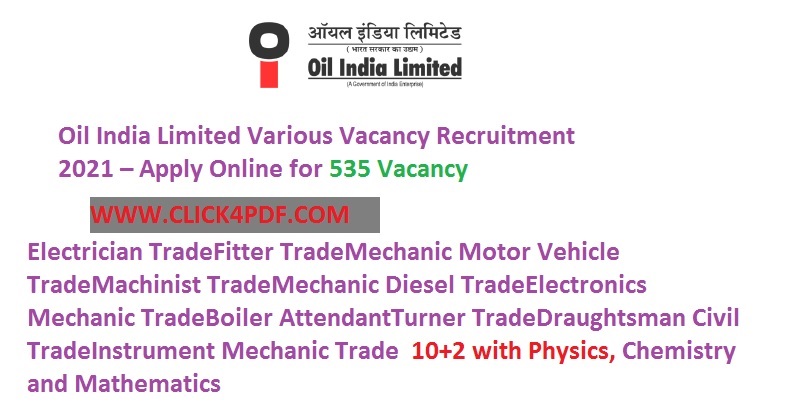 Oil India Ltd OIL Limited Grade 3 Post syllabus