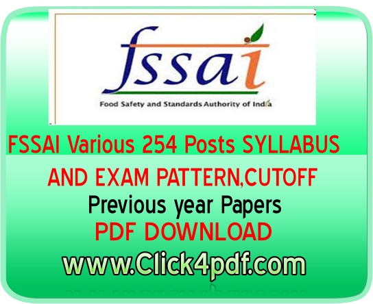 FSSAI Technical Officer previous year Cut Off