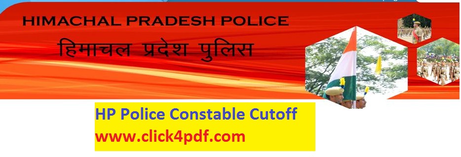 HP Police Constable Previous year Cut-off