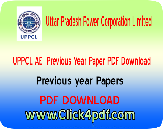 UPPCL AE PREVIOUS YEAR PAPER