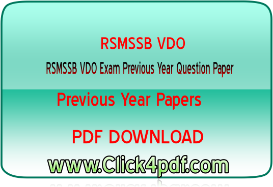 [PDF]RSMSSB VDO Previous Paper PDF