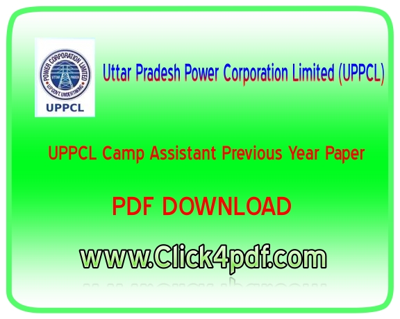 [PDF]UPPCL camp Assistant Previous Year Paper PDF Download