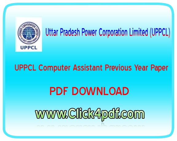 [PDF]UPPCL Computer Assistant Previous Year Paper PDF Download