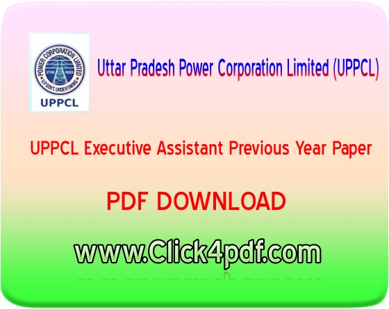 [PDF]UPPCL Executive Assistant Previous Year Paper PDF Download